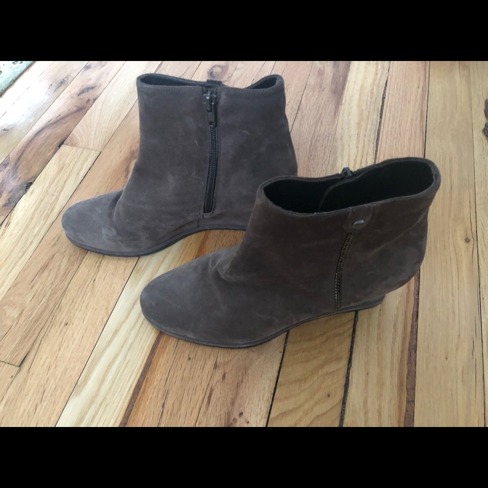 Stuart Weitzman Suede Wedge Booties